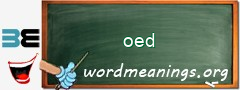 WordMeaning blackboard for oed